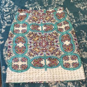 Maeve lined linen style colorful pattern skirt NWOT 6